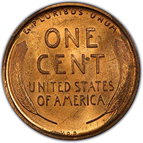 1954 S MS+++ RB   Die Break Error in Date   Lincoln Wheat Cent   Free 