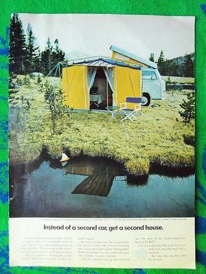 ADVERTISEMENT 1969 VW CAMPMOBILE VOLKSWAGON CAMPER POP UP TOP TENT BUS 