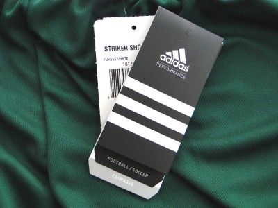 NEW Mens ADIDAS Green Soccer CLIMALITE Striker SHORTS M  