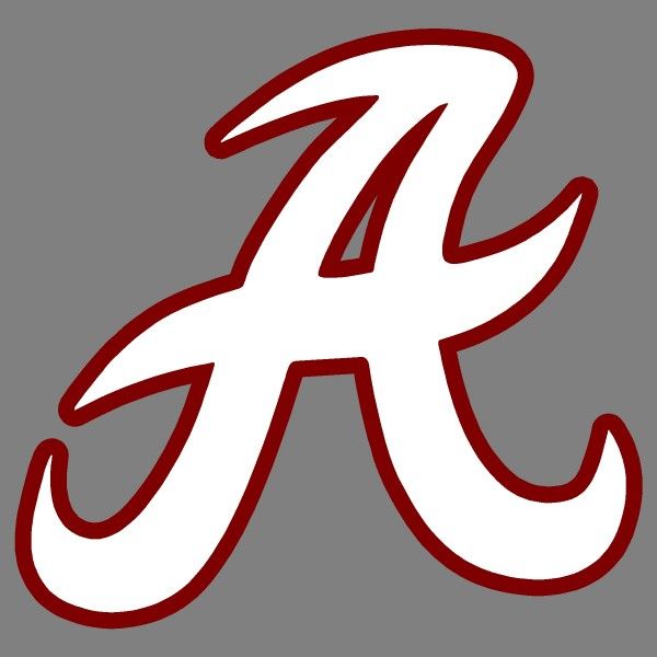 Alabama Script A 2 Color 12 Auto Window Sticker Decals  