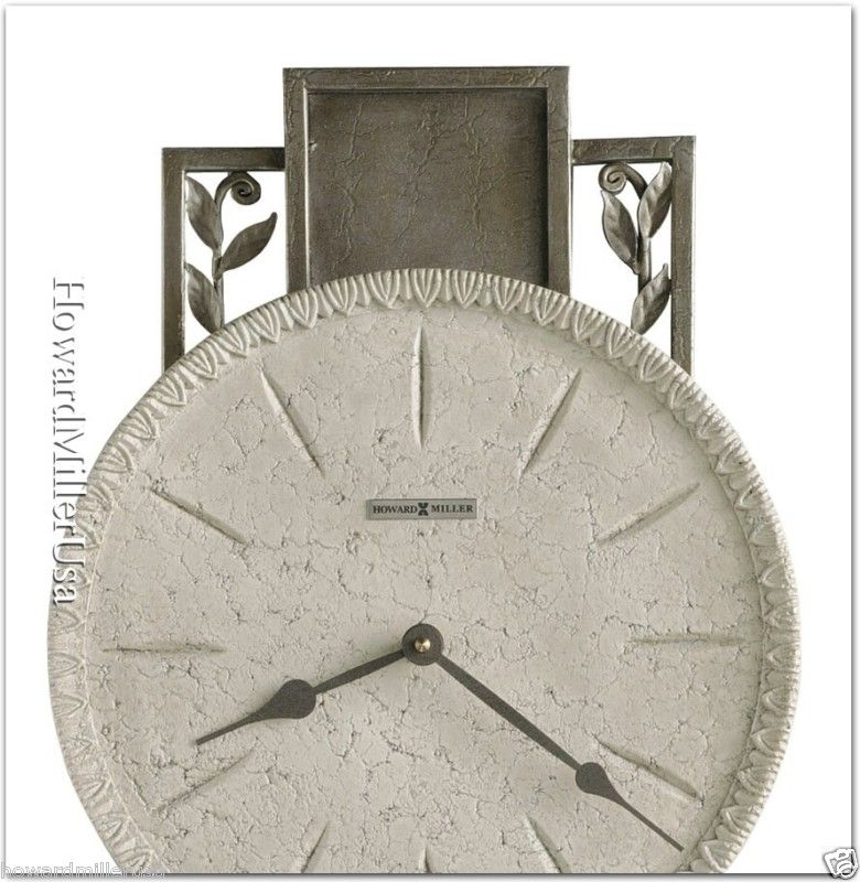 625341 Howard Miller Wrought iron Quartz Antique Platinum Wall Clock 