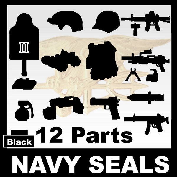 Custom Guns Army weapons NAVY SEAL Battle pack minifig  