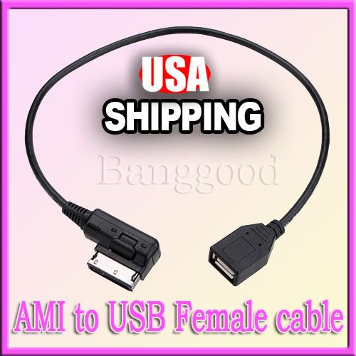 Audi Music Interface AMI USB Aux Input Cable Adapter for S5 Q7 A8 TT 