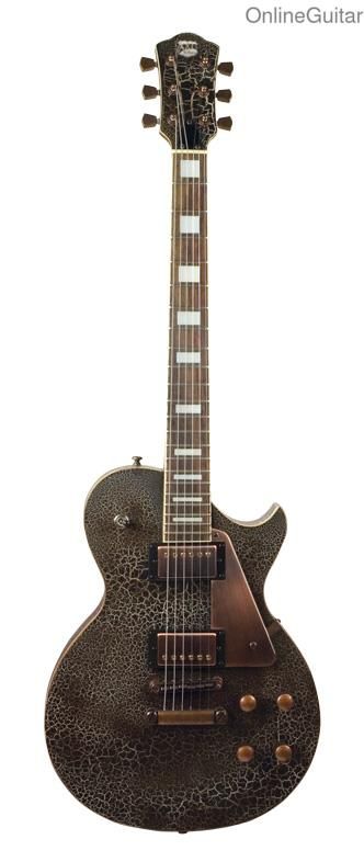 AXL AL 820 CRACKLE BLACK BADWATER 1216 ELECTRIC GUITAR  