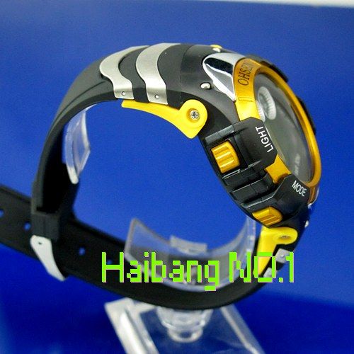   Backlight Digital Childrens Boys Sport Quartz Rubber Watch  