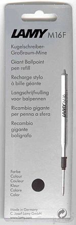 Lamy M16 Ballpoint Pen Refill, Black Fine  