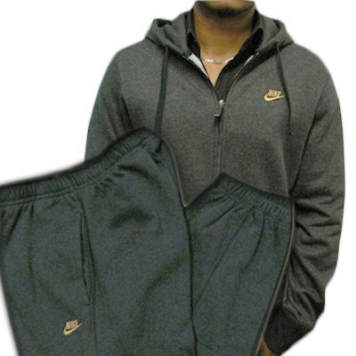 NIKE ESSENTIAL MENS HOODED SWEAT JOG FULL SUIT UK SIZE  