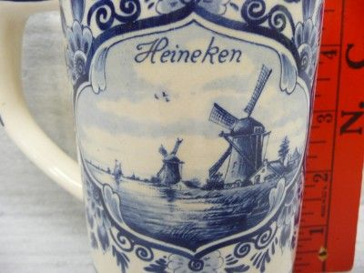   Made in Holland Hand Painted Heineken beer Stein handwork 72  