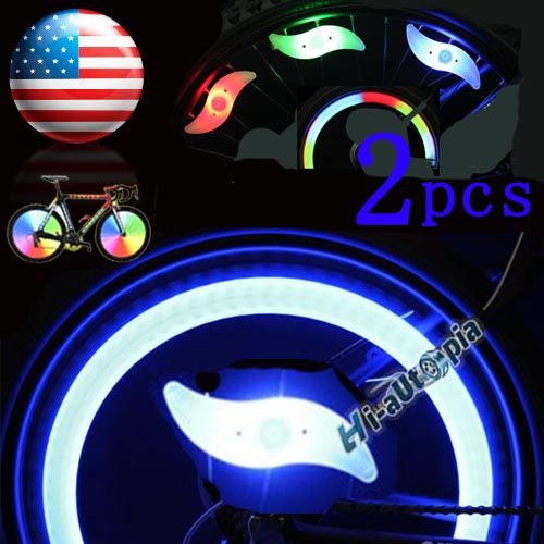 Bike Bicycle Spoke Wire Tire Tyre Silicone LED Light Bu  