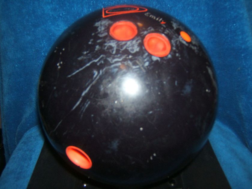 BRUNSWICK DEMOLITION ZONE ORANGE DOT 14 POUND LB BOWLING BALL  