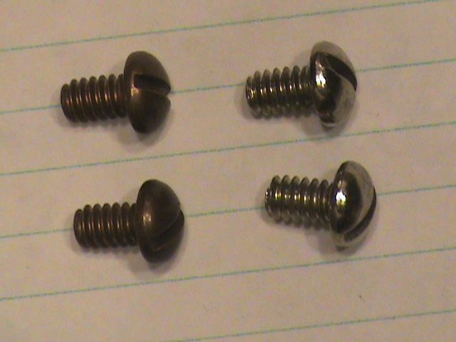 NATIONAL CASH REGISTER SCREWS FOR TOP SIGN BRASS/NICKEL  