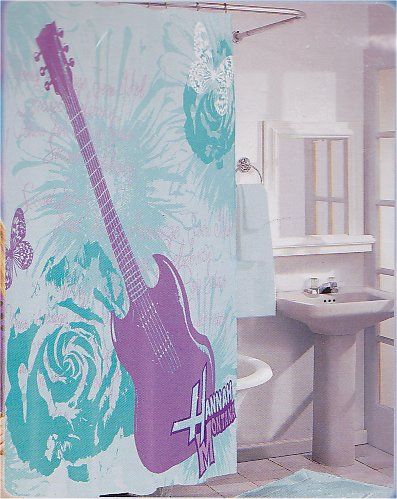 Hannah Montana GUITAR Disney Miley Cyrus Shower Curtain  