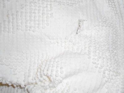 VINTAGE HOB NAIL CHENILLE BEDSPREAD WHITE FULL   QUEEN 50S  