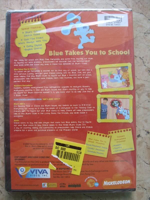 Blue Takes You To School Blues Clues NEW DVD SEALED  