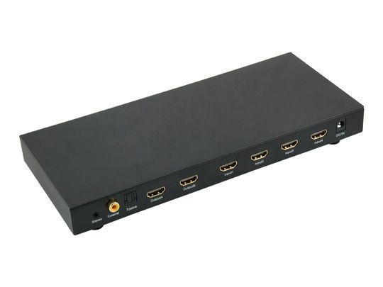 HDMI Switch Splitter Matrix 4x2 SPDIF/COAX HIFI out  