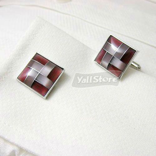 Dress Men`s Wedding Party High Quality French Shirt Opal Cufflink Cuff 