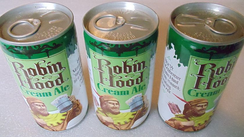   Robin Hood Beer Can lot of 3 by Pittsburgh Brewing Company  