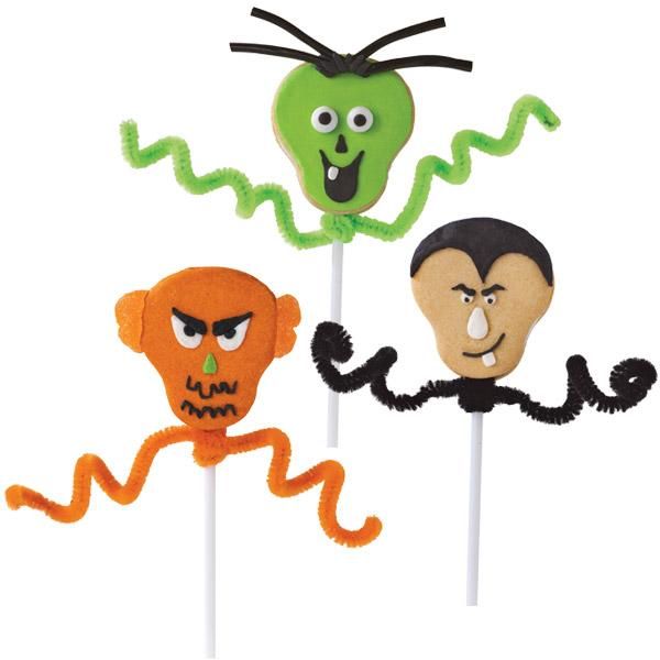 Wilton PRE BAKED SPOOKY POPS COOKIE KIT Halloween Treat  