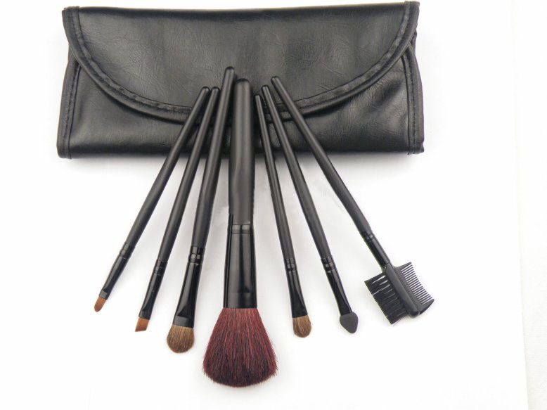 New 7PCS Makeup Brush Cosmetic Brushes Set&leather bag  