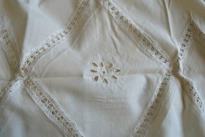 Pair Of Elegant Hemstitch Kitchen / Cafe Curtains Ivory  