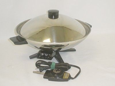 FARBERWARE CHINESE WOK 13.75 SKILLET Electric Model 321  