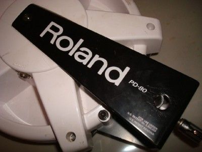 Vintage Roland PD 80R 8 Drum Trigger V drums   V Pad Mesh Head Dual 