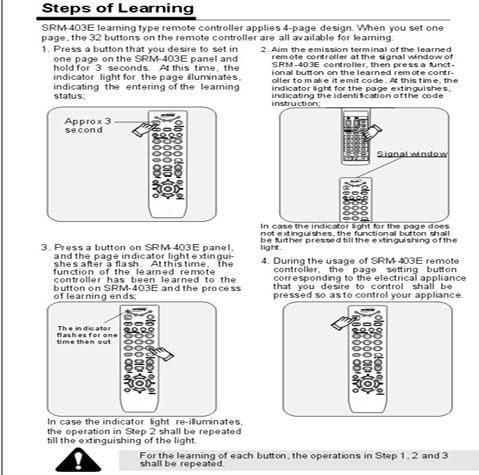 Universal Learning Remote Control for TV VCD DVD VCR  