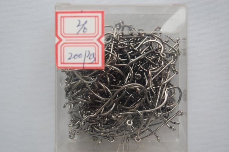 200 Pcs x 2/0# Octopus Fishing Hooks Black Fish Hooks  