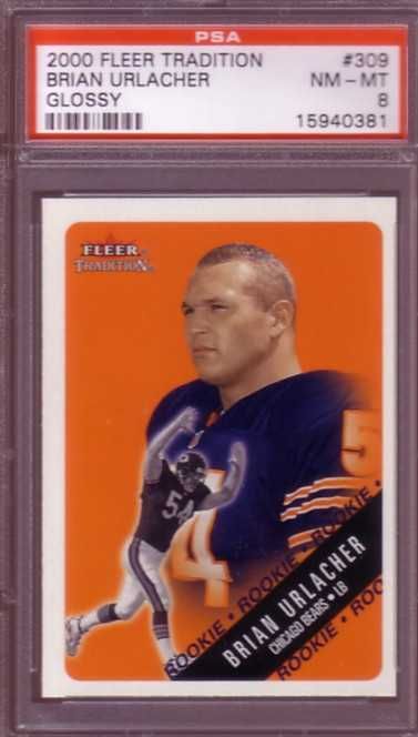 BRIAN URLACHER 2000 Fleer Tradition GLOSSY ROOKIE PSA 8  