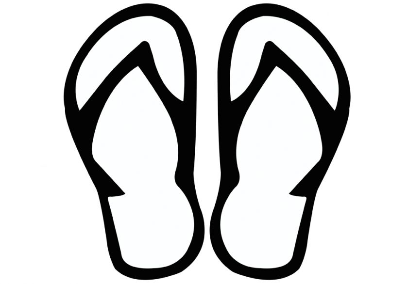 Flip Flops Sandals Decal Sticker Car Home Window Vinyl  