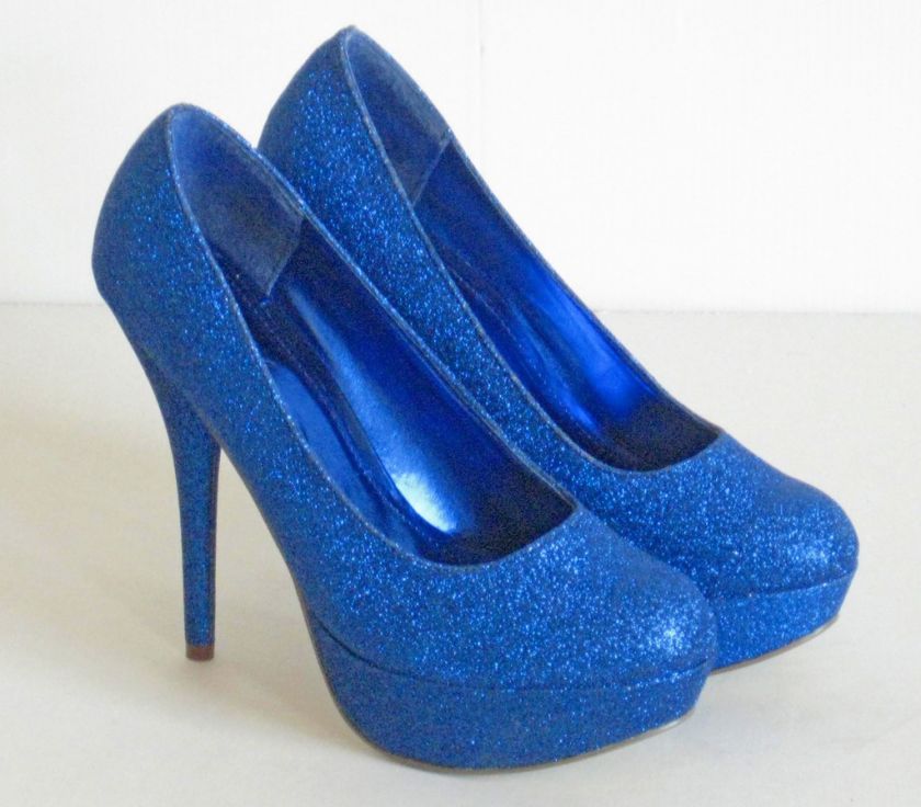 New Stiletto High Heels Platform Pumps Sparkle Glitter  