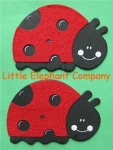 Ladybug baby QUILT CLIPS/hangers bug/parade/mod decor  