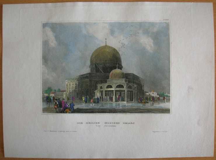 1838 Meyer print DOME OF THE ROCK, JERUSALEM  