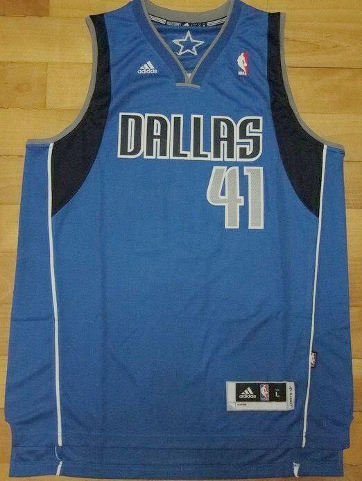 DIRK NOWITZKI #41 DALLAS MAVS NBA REV 30 JERSEYS BLUE  