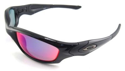 New Oakley Sunglasses Straight Jacket Jet Black Red Iridium  