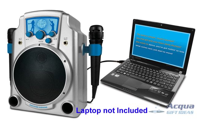 Karaoke Machine System for/iPad Laptop PC Mac Computer w/ 2 