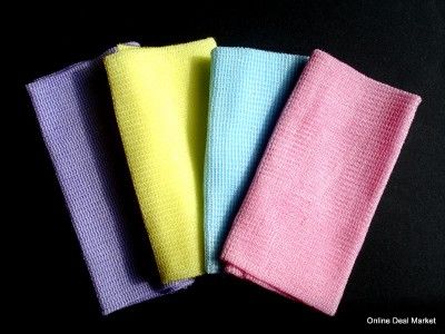 BATH & SHOWER Scrubber Exfoliating Wash Cloth 16.5 x 7.5 Stretch 