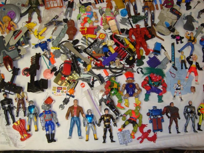 Massive Action Figure Lot from 70s, 80s, 90s   many different toy 