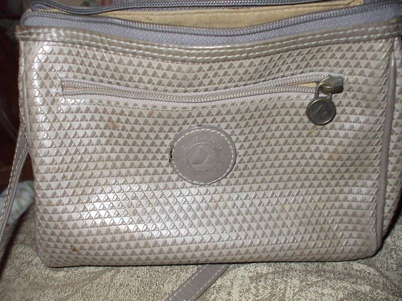 LIZ CLAIBORNE VINTAGE 1983 SHOULDER BAG LEATHER TRIM  