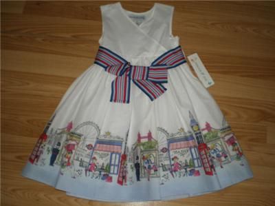 NWT MAGGIE+ZOE GIRLS LONDON SCENE DRESS EASTER SZ 7  