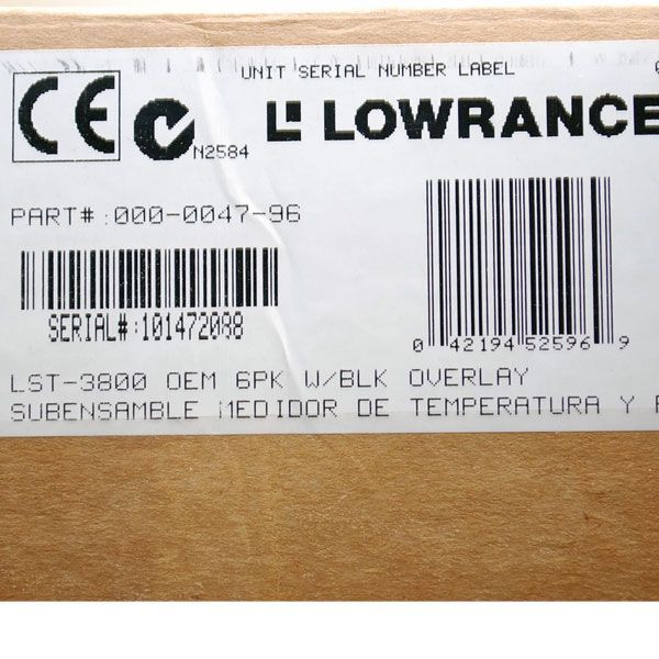 LOWRANCE LST 3800 BOAT DEPTH GAUGE   NO BLACK FACEPLA  