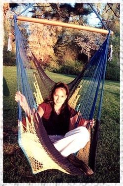 Brand NEW Indoor/Outdoor Cotton Rope Hammock Sky Swing Chair, Bright 