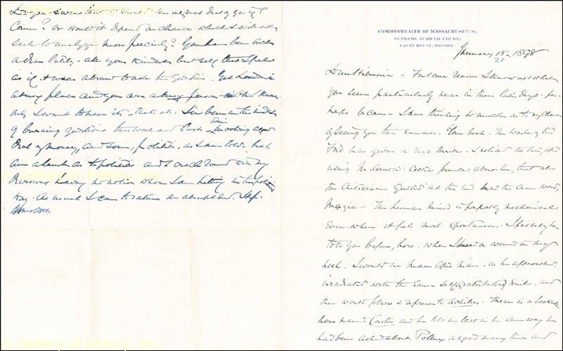 OLIVER WENDELL HOLMES JR.   AUTOGRAPH LETTER SIGNED  