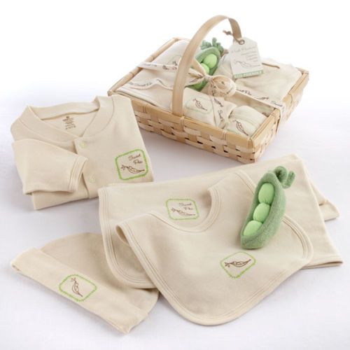   SET Sweet Pea 5 Piece Organic Layette Set sz 0 6 mos CUTE  