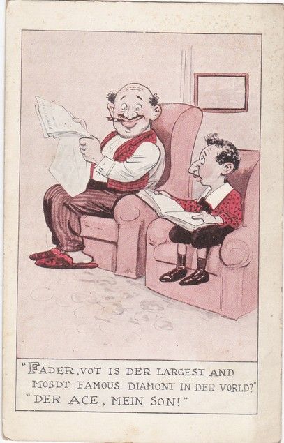 Comic Der Ace Mein Son father son series 979 vintage funny postcard 