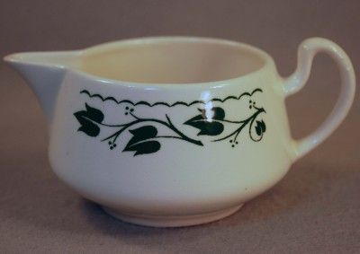 VINTAGE HOMER LAUGHLIN GREEN IVY VINES CREAMER PITCHER  