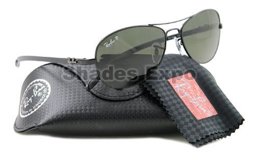 NEW RAY BAN SUNGLASSES RB 8301 POLARIZED BLACK 002/N5  