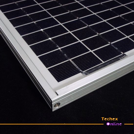 An example of using solar panel, solar power regulator and battery