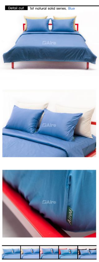   1st Natural solid series 100% Cotton 16colors Bedding SET  