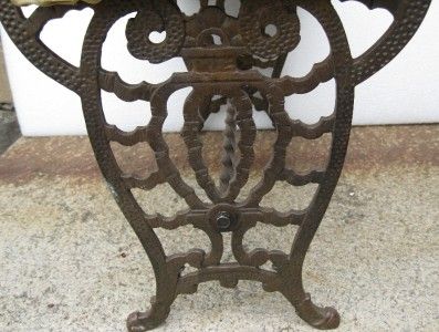 SUPER ART DECO STYLE CAST IRON VANITY BENCH  